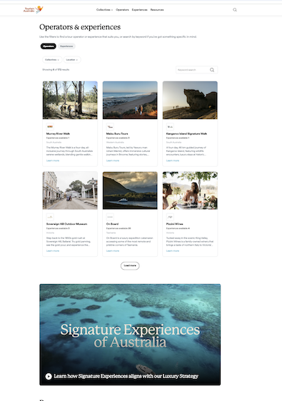 Signature Experiences of Australia Portal